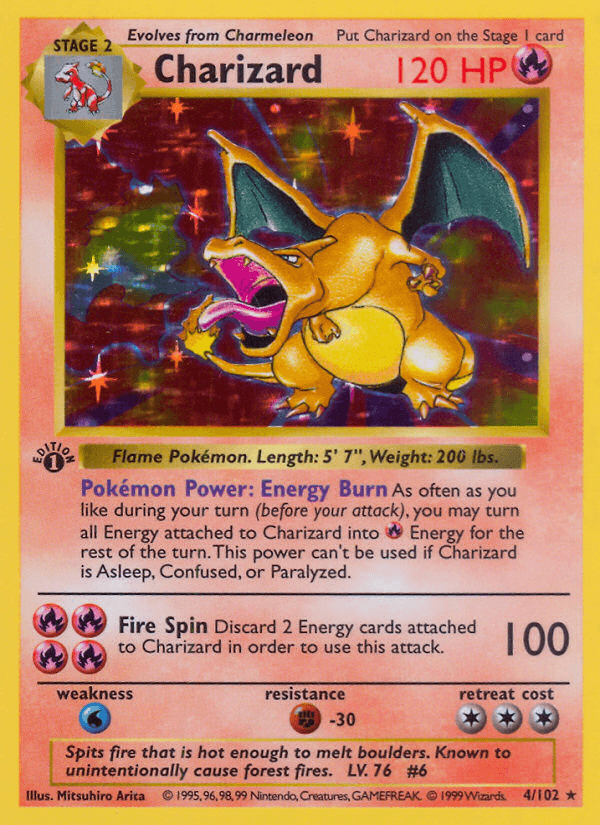 Charizard — illustrative demo card artwork