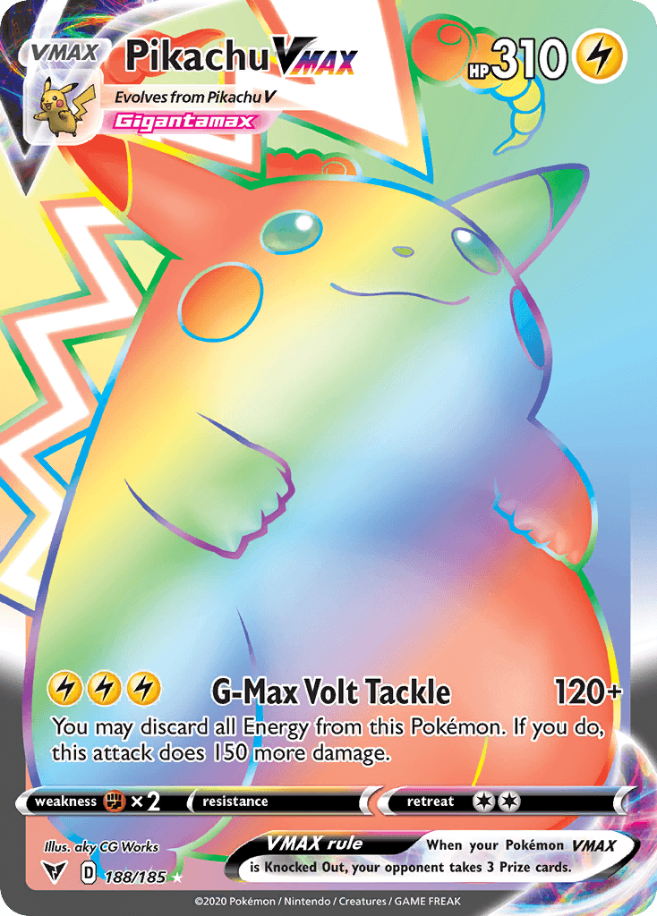 Pikachu VMAX — illustrative demo card artwork